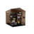 Keter Darwin 6x8 ft. Durable Resin Outdoor Storage Shed With Floor and Double Doors for Garden Patio Furniture and Tools, Brown