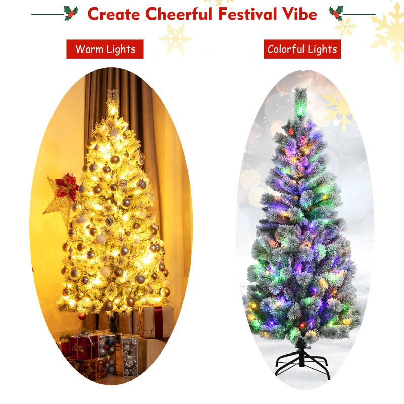 Anestis 5.09' H Lighted Artificial Christmas Tree