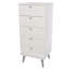 5 Drawer Narrow Chest, White Wax Finish
