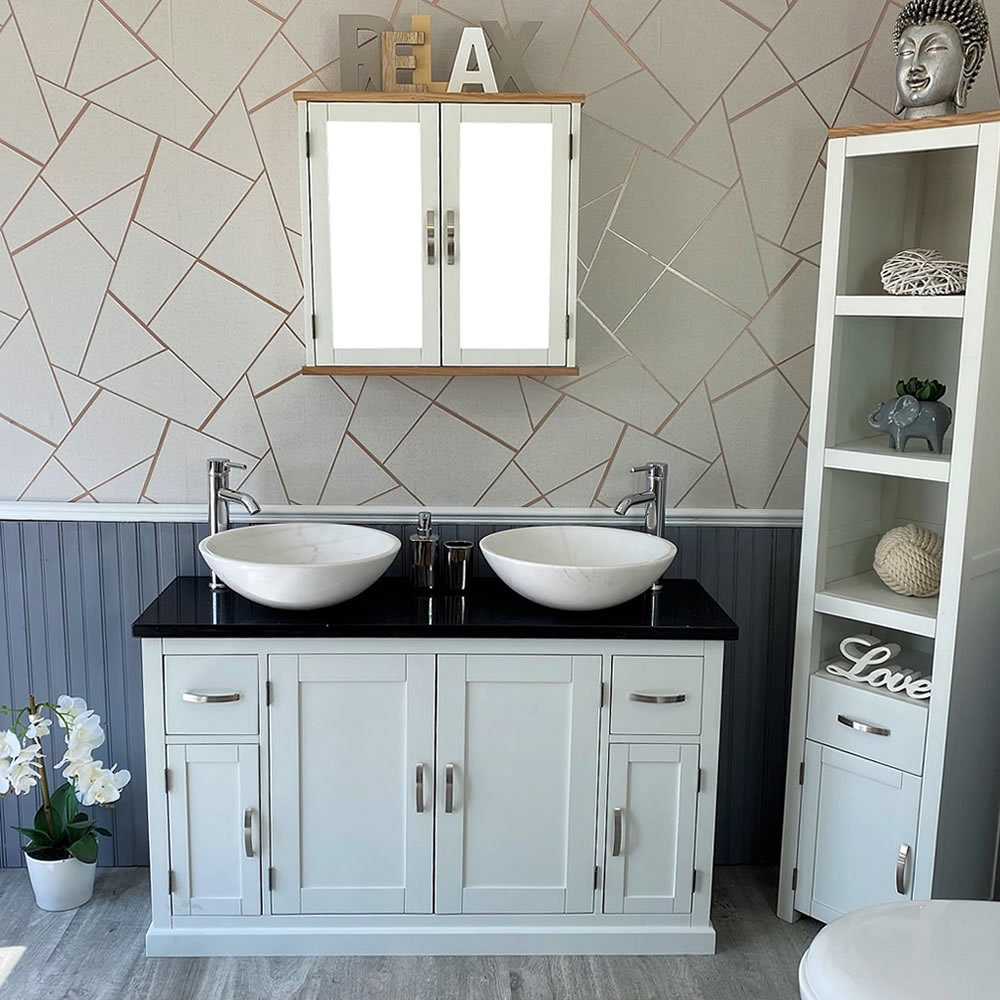 Buskirk 1230mm Bathroom Vanity with Vessel Stone Basin