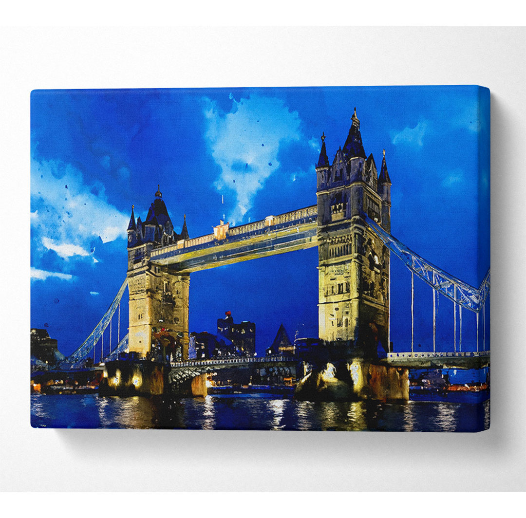 London Bridge Blauer Abendhimmel - Kunstdrucke auf Leinwand