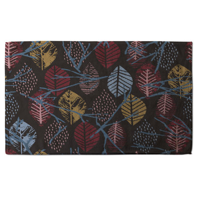 Cotton Floral Waffle Kitchen Towel