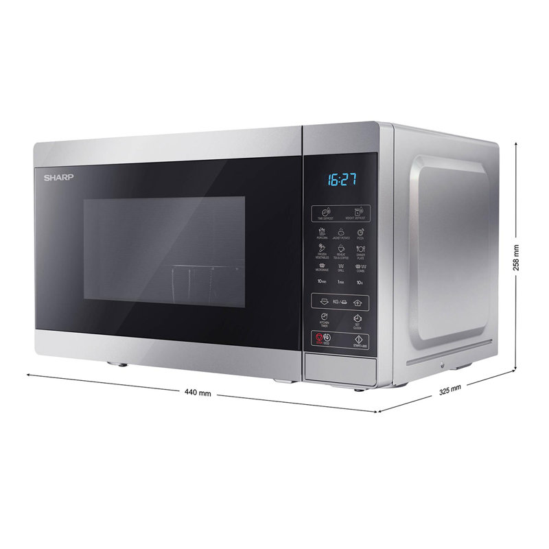  20L 800w Grill Microwave Silver