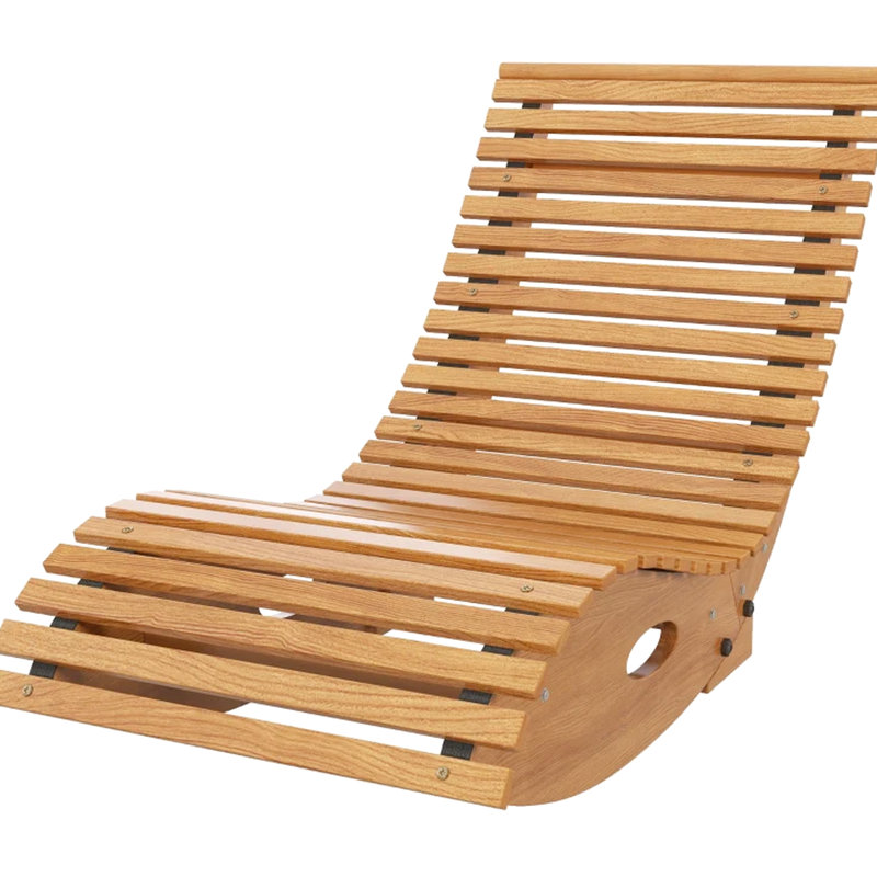 Chaise berçante d'extérieur en forme de S Modern, d'un poids de 264 lb, avec dispositif de basculement, pour patins en bois pour la cour arrière, meubles berçants de couleur 110 à 135