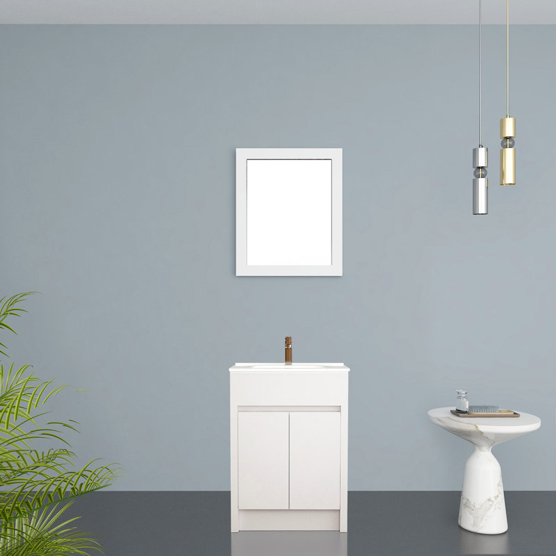 Miroir Gemma 48, Blanc mat, 28,37 po x 23,62 po