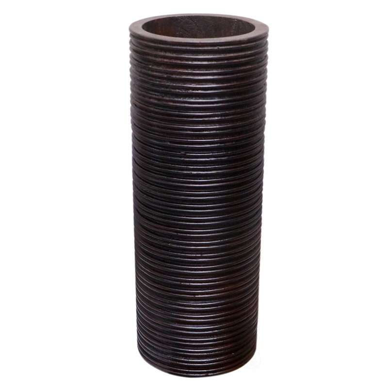 Vase de table brun en bois de manguier