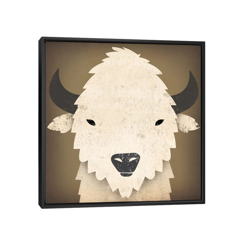 Art encadré Penarth Buffalo, H 18 po x l 18 po x P 1,5 po, Toile avec cadre noir