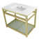 Quadras Ceramic Rectangular Console Bathroom Sink with Overflow