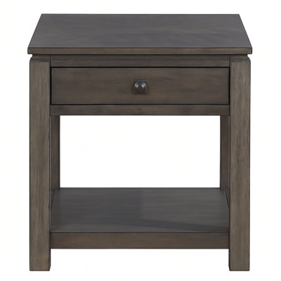 Mulliken Solid Wood End Table with Storage by Gracie Oaks