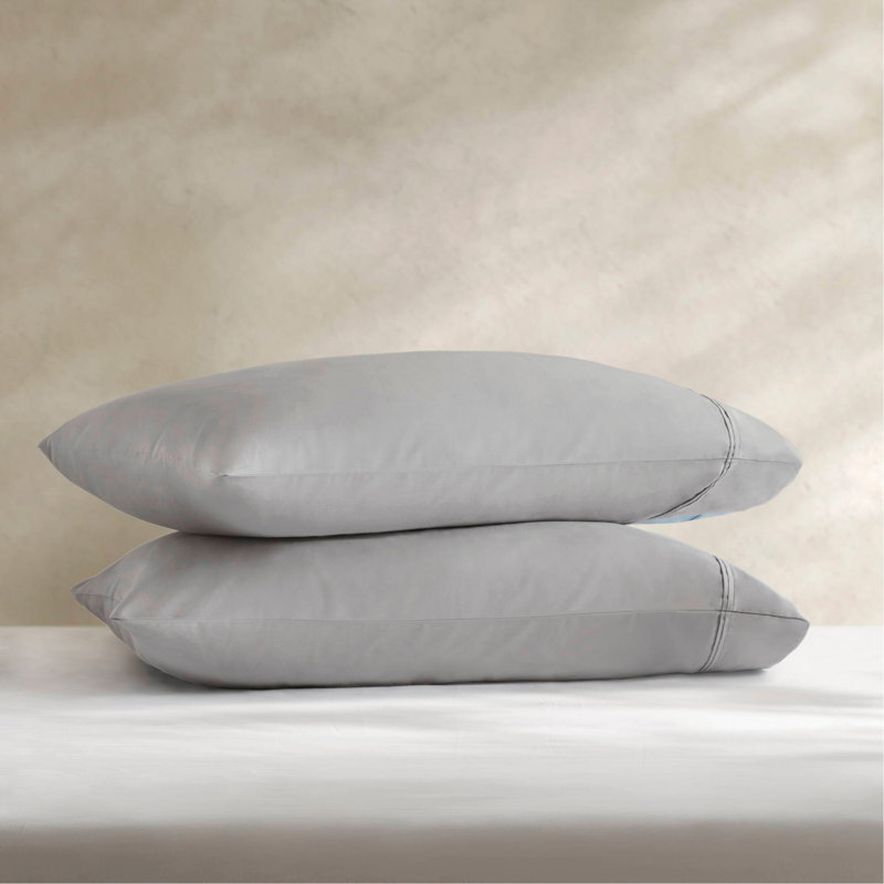 Ensemble de 2 taies d'oreiller standard en taie d'oreiller en satin