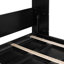 Grand lit escamotable pliant latéral de taille grand avec motif imprimé tendance, éclairage DEL sous le lit et prise USB intégrée - Design peu encombrant - noir