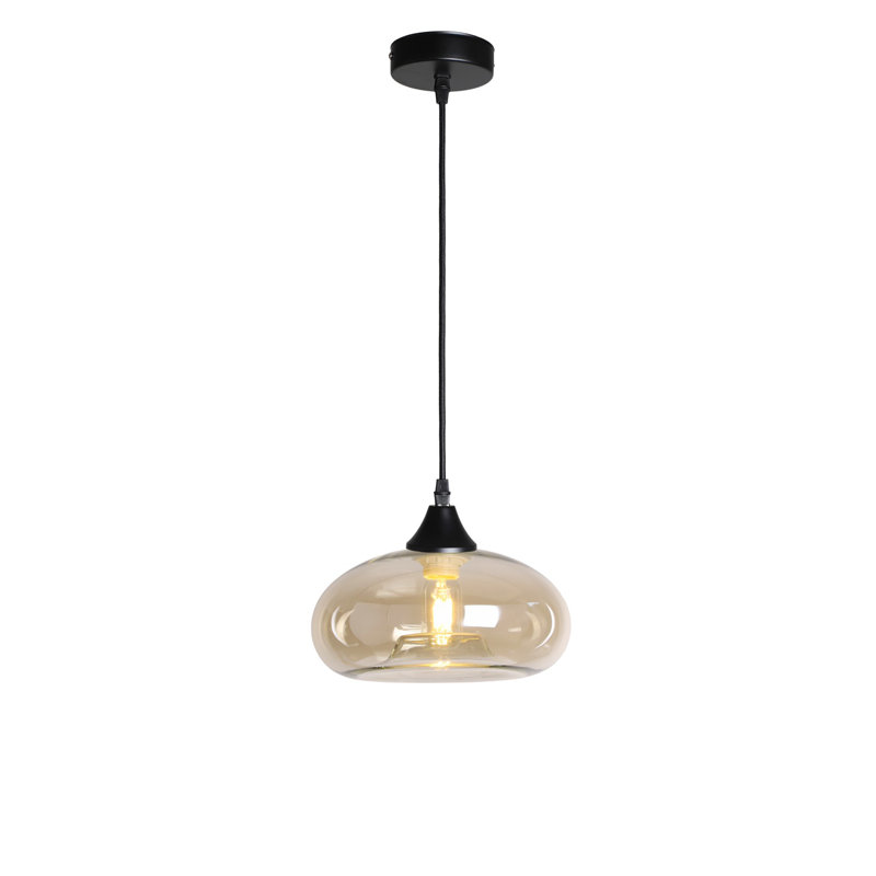 Aeyden 1 - Light Dome Pendant, Amber, Black
