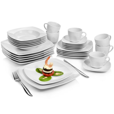 Brandermill 30 Piece Bone China Dinnerware Set, Service for 6