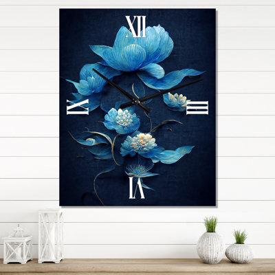 Hice - Horloge murale rétro florale