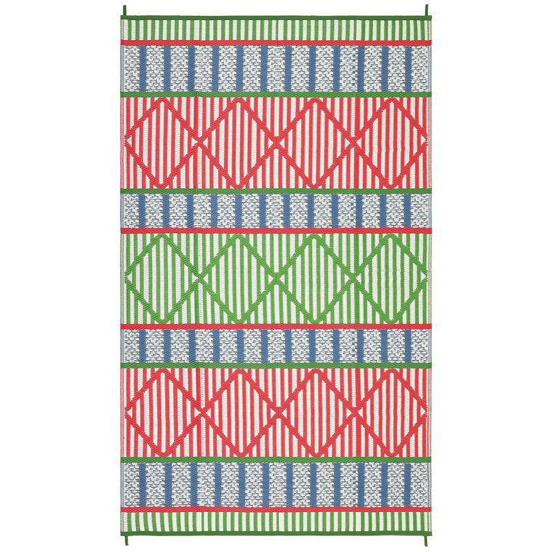 Washable & Mark Resistant Outdoor Rug Patio Rugs UV & Weather Resistant Durable Plastic Garden Mat for Deck Camping, Green