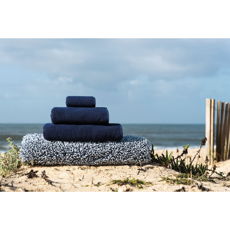 Clean Ocean Waffle Hand Towel, Oxford, Large