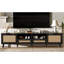 Console média 70 - 79 pouces, meuble télé contemporain avec charnières, rangement multifonctionnel, panneau élégant pour le cinéma maison
