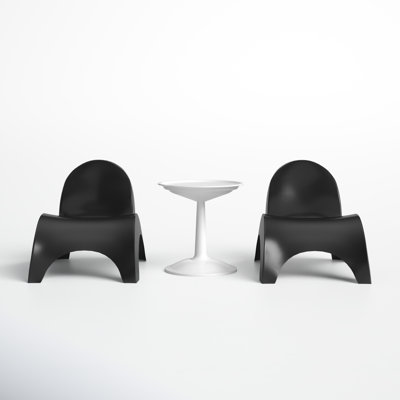Ameswood Plastic Chaise Lounge Set with Table