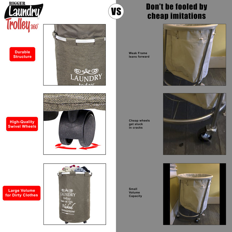 Chariot à linge plus grand 360