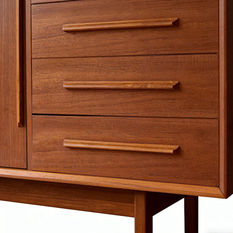 Simple solid wood retro sideboard, H 29,52 po x l 62,99 po x P 15,74 po