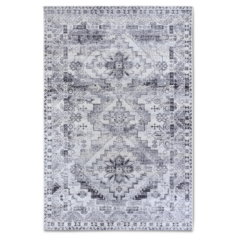 Kollektion 1767 Machine Woven Cream/Grey Rug, Rectangular 160 x 235cm