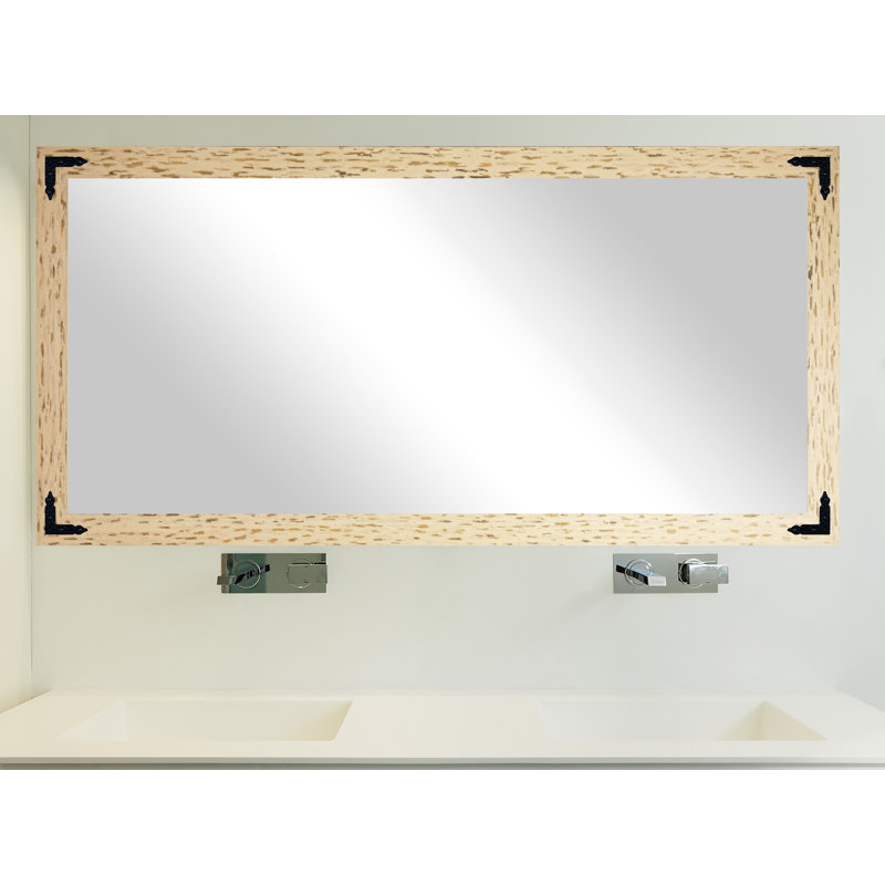 Miroir de salle de bain Monica, Crème / Noir, 38,5 po x 71,5 po