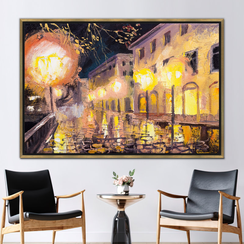 Print on Canvas, 70 cm H x 100 cm W, Gold Floater Framed