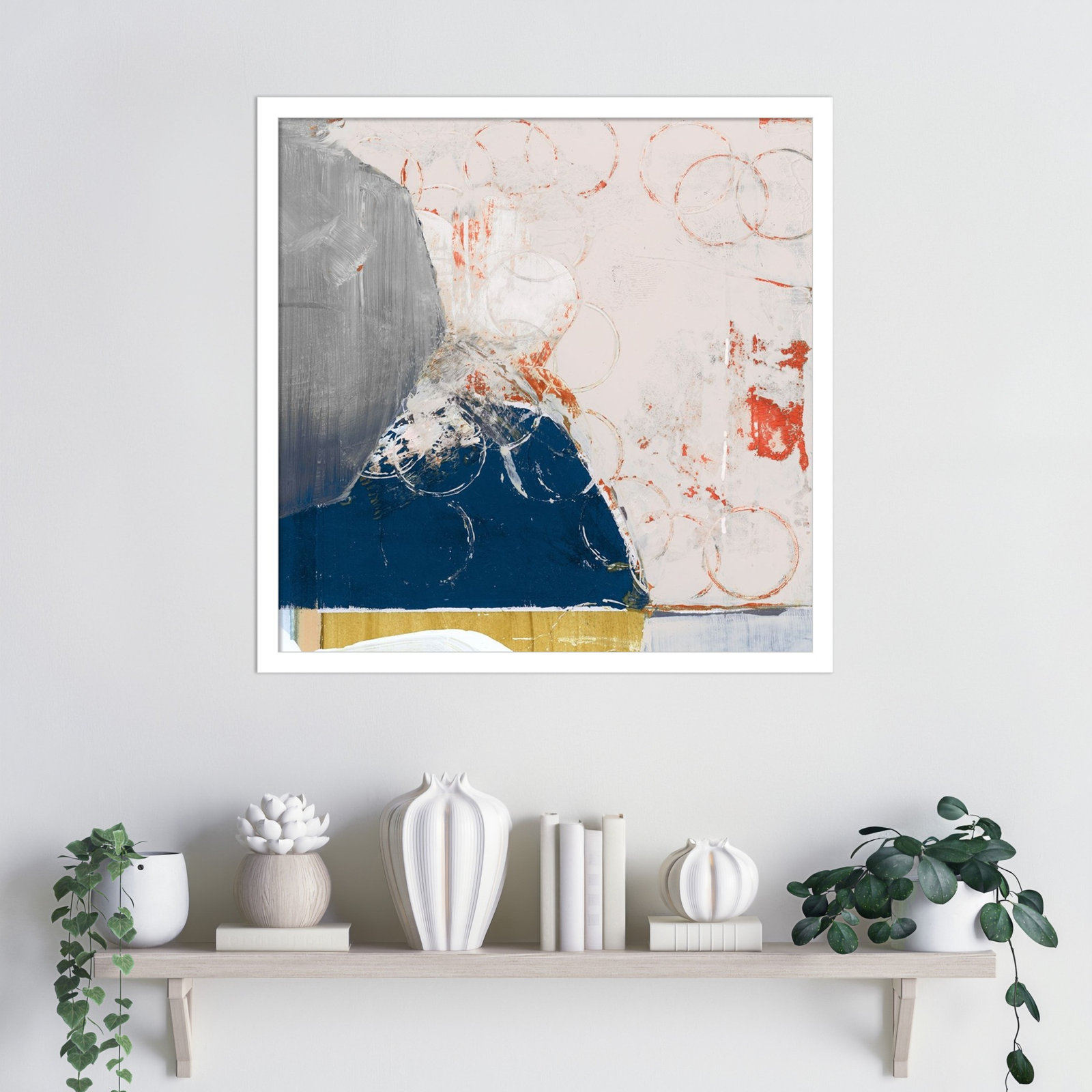 Gilpin "Beautiful Mess No. 2" Print, 21" H x 21" W, White