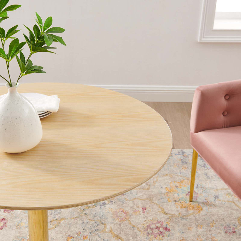 Modway Verne Dining Table, 35" W x 35" L, Natural