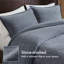 Ensemble de literie confortable en coton, sergé bleu / grand, confort toutes saisons