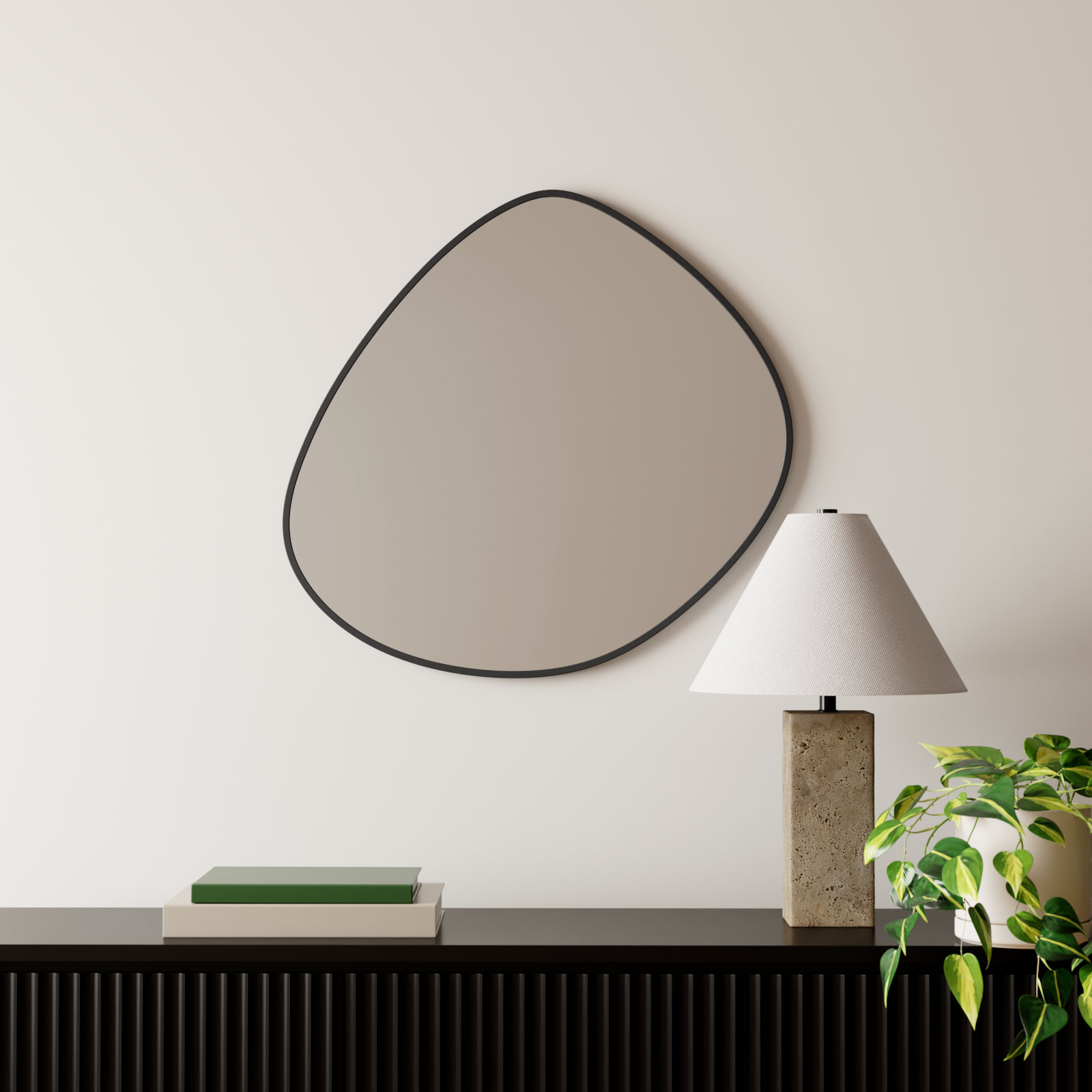 Eastie Accent Mirror, 29" x 28", Black