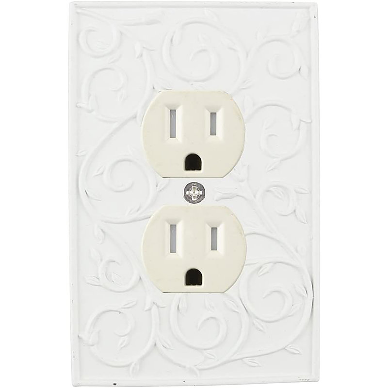 No Subject 1 - Gang Duplex Outlet Standard Wall Plate, Off White