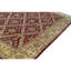 Tapis rouge / brun / gris tissé à la main-78165045