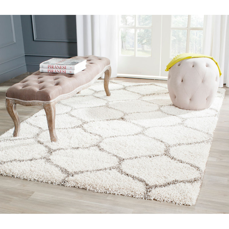Girault Geometric Shag Area Rug, Rectangle 183 x 274 cm