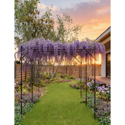 6.62  Feet Tall Garden Arch Trellis, For Climbing Plants
