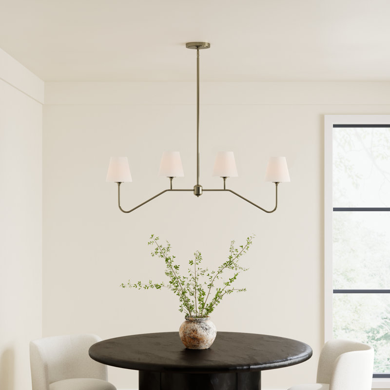 Lane 4 - Light Shaded Geometric Chandelier, Vibrant Gold