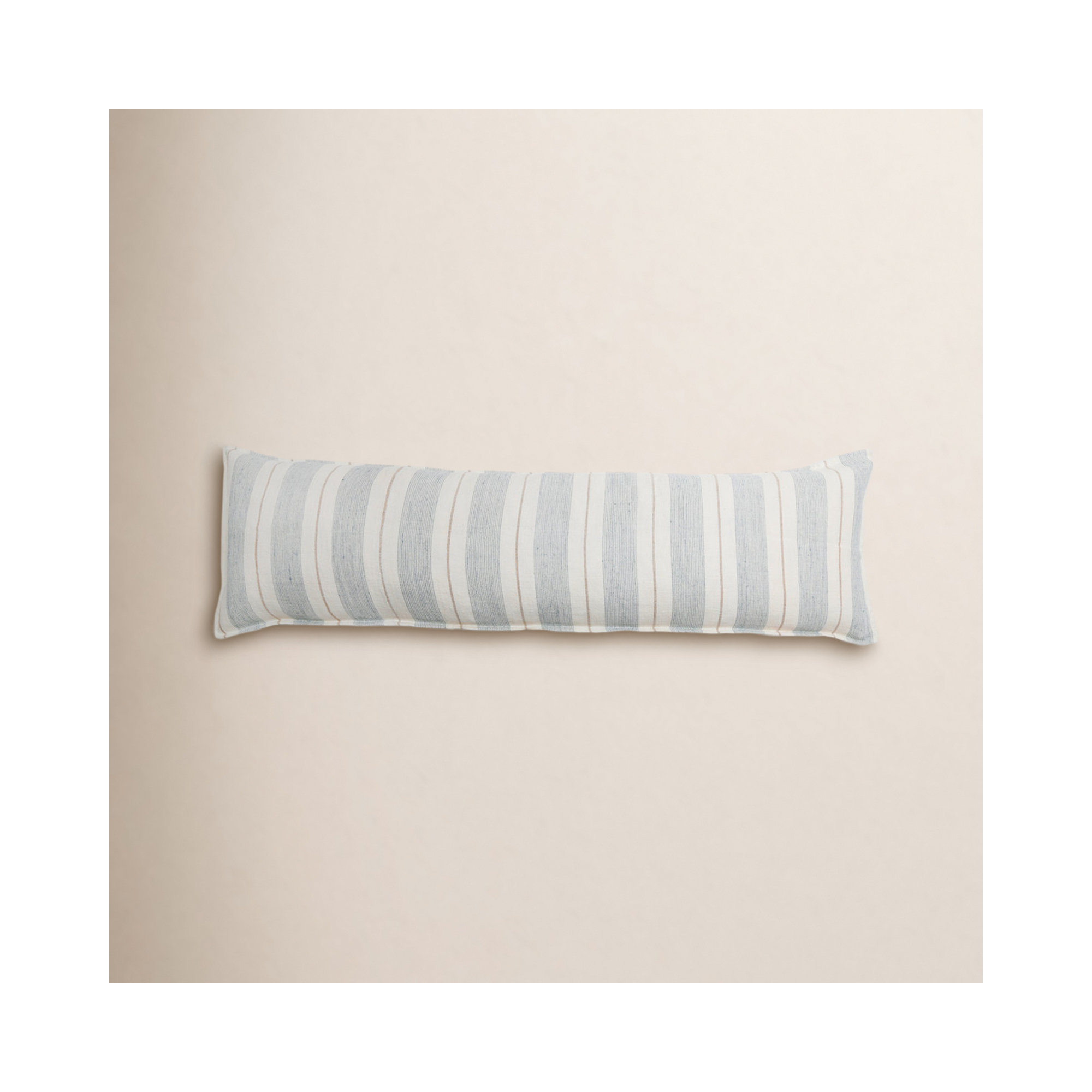 Laguna Striped Lumbar Throw Pillow, Ocean/Natural
