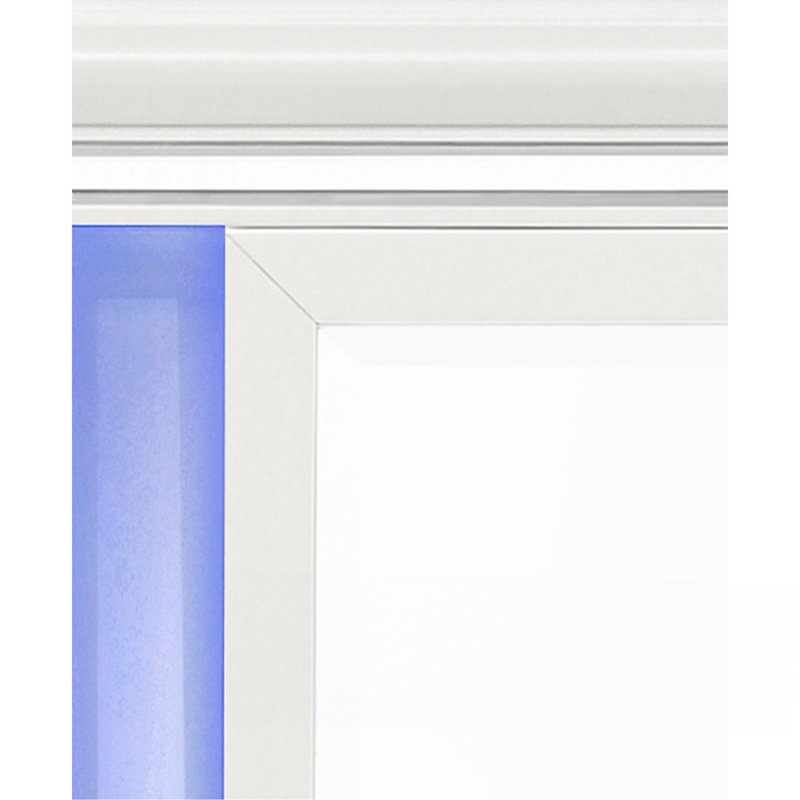 Miroir blanc perle