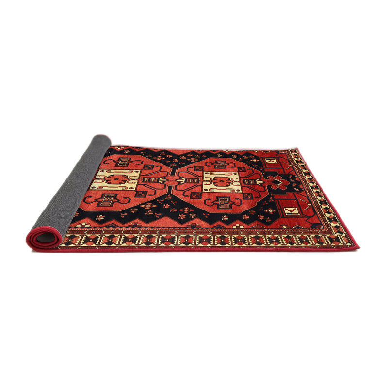 Tapis rouge à motif sud-ouest, Rond 7 pi