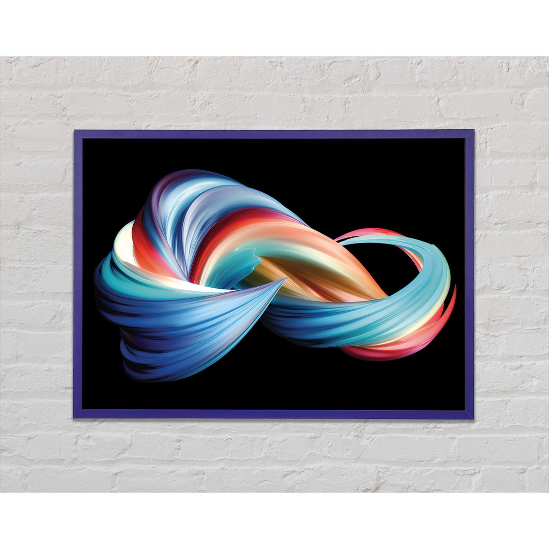 Gerahmtes Leinwandbild Swirling Jet Of Colours