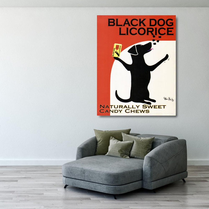 Réglisse de chien noir, H 36 po x l 28 po