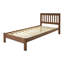 Lit simple, acajou-439303187