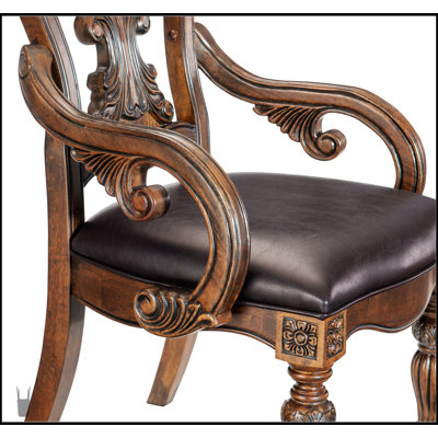Lavish Style Formal Dining 9Pc Set With Extension Leaf, Armchairs, And Side Chairs In Dark Oak Finish