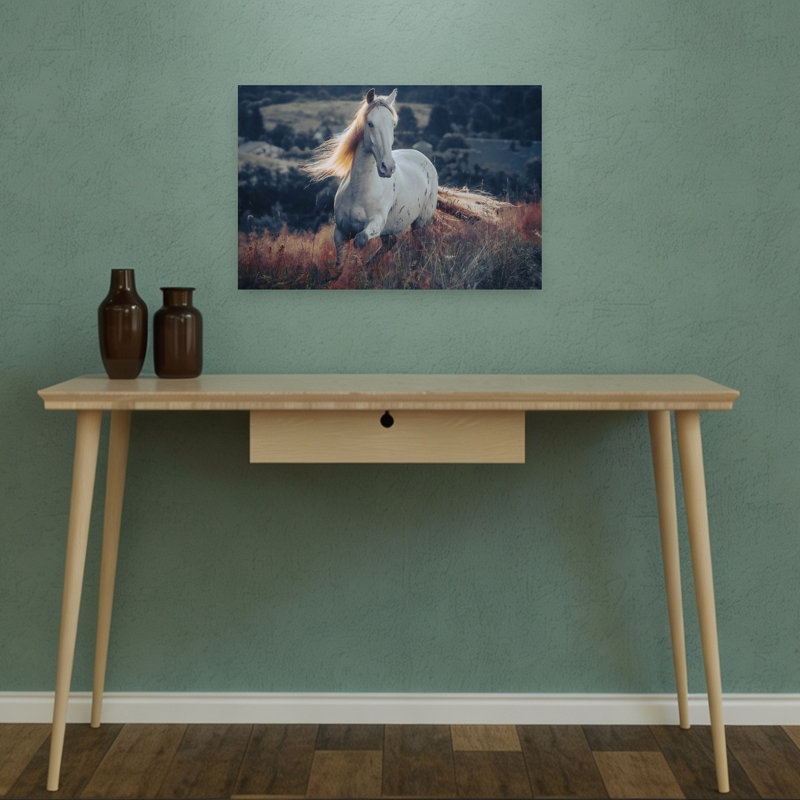 «Majestic Horse Golden Sunset Contemporary Horse», art mural