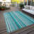 Kinslee Washable Striped Indoor / Outdoor Rug-1000522413