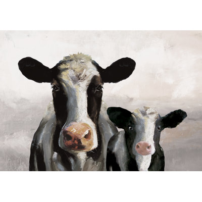 Cows Mama and Baby - Painting Print