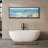 Coastal Beach " Seaside Contemplation Impressionist-Inspired Woman By The Ocean Stripes Retro Large Wall Decor "-96074628-111664992