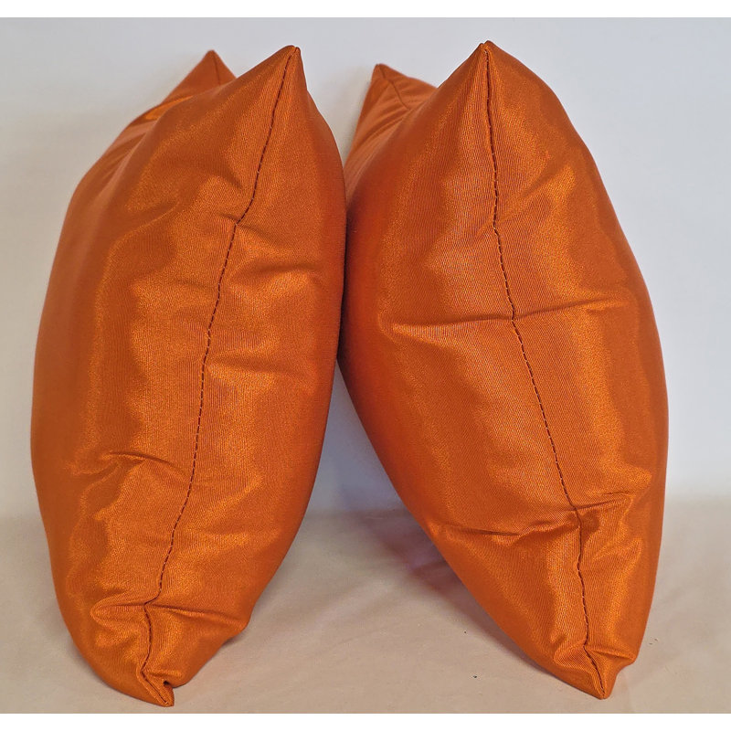 Ensemble de 2 petits coussins 12 x 12 Gleaming, Orange