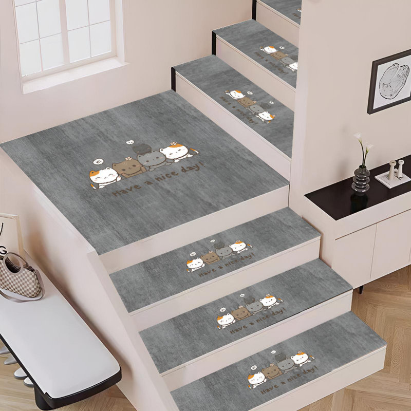 Tapis d'escalier auto-adhésif antidérapant pour usage intérieur