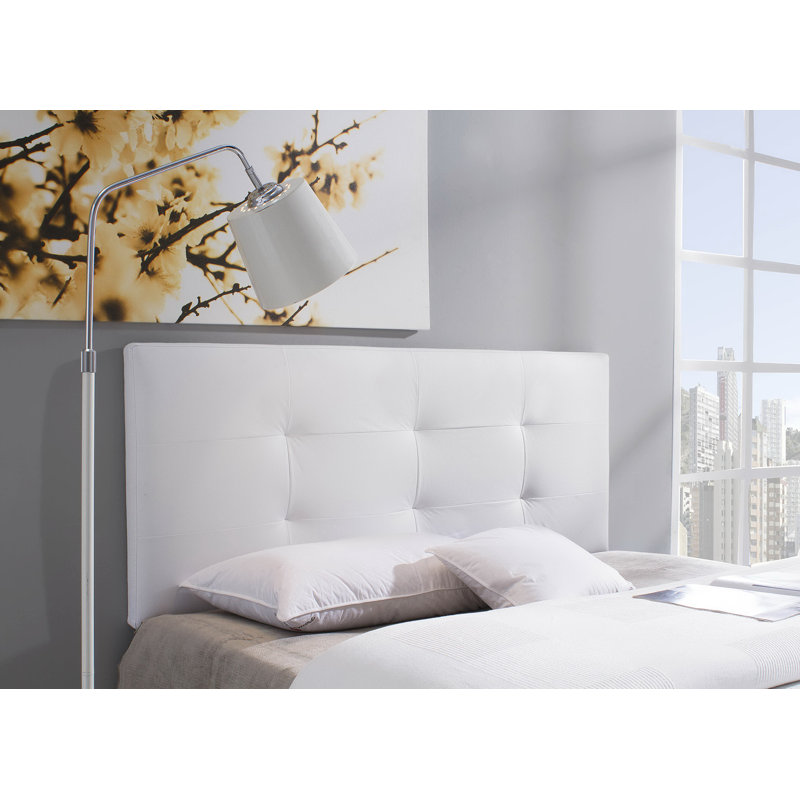 Haycraft Upholstered Headboard, 60cm H x 150cm W x 8cm D, White